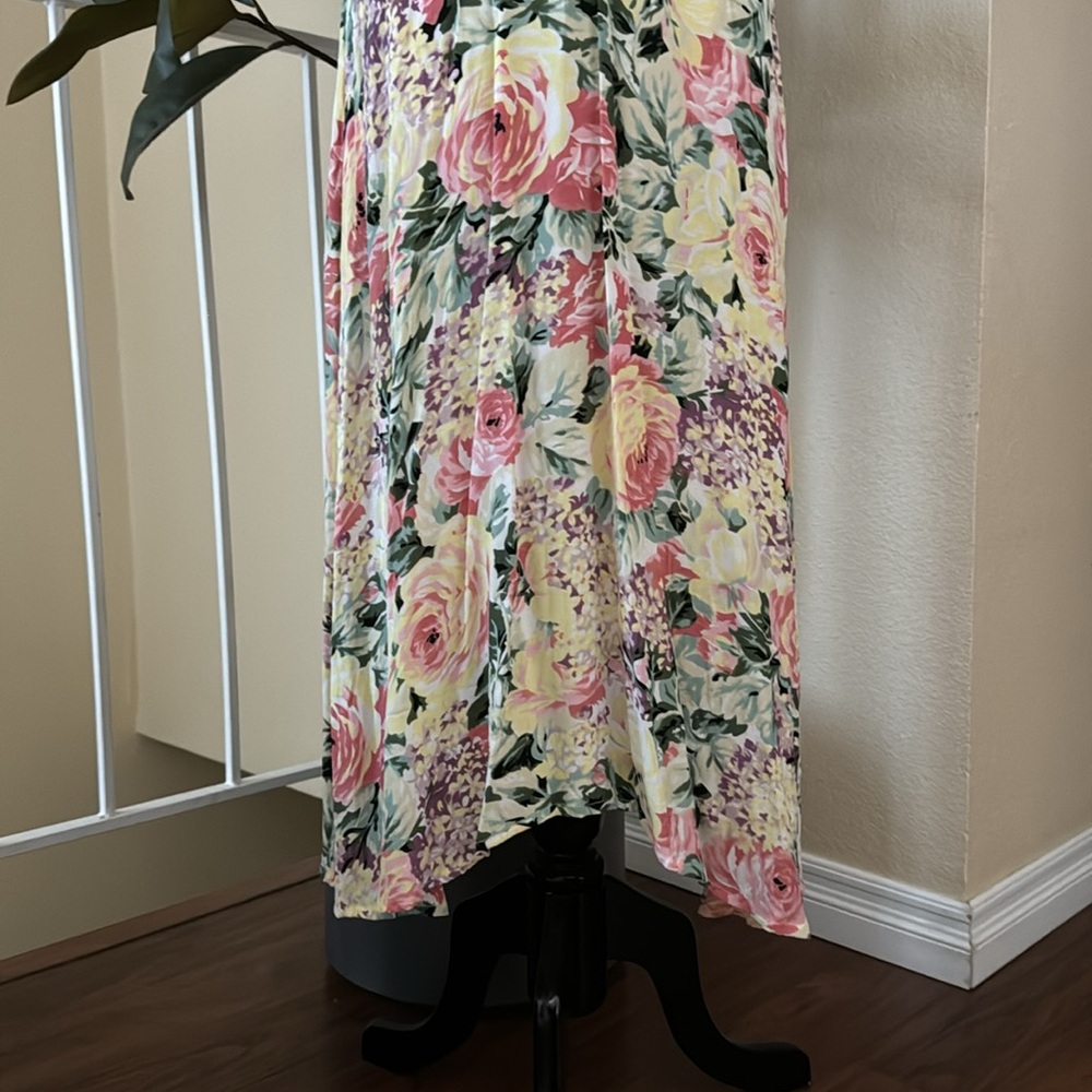 Faithfull The Brand Marie Louise Midi Dress In Vennisa Floral Yellow XL US 10 - Picture 12 of 16